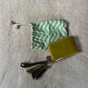 Deux Lux Olive Keychain wallet with Tassel